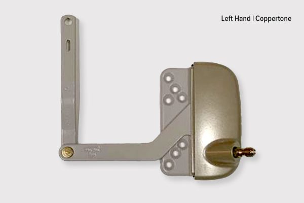 Left-Hand-Split-arm-operator-Coppertone-hardware Left Hand Split arm operator Coppertone hardware